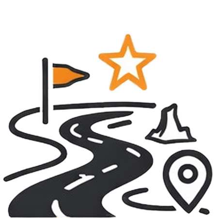 ラフティングコースのイラスト